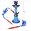 Nice Mini Coloré Narguilé Shisha Deux Tuyau Fumer Pipe Portable Conception Innovante Bol En Céramique Belle Couleur De Haute Qualité Gâteau Chaud