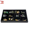 Black Velvet Stackable Jewelry Display Trays Necklace Ring Earring Holder Showcase Pendant Watch Storage Jewelry Boxes309o