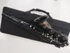 Musikinstrument Suzukitenor Quality Saxophone mässing Body Black Nickel Gold Sax med munstycket Professional4990427