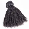 بيرو العذراء طبيعية 12 إلى 26 بوصة 100G 120G 140G 160G AFRO KINKY CURLY 4A تمديد الشعر البشري في