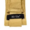 Hi-Tie Silk мужские галстуки набор цветочные желтые золотые галстуки и платки Запонки набор мужской свадьбы костюм мода шеи C-3053