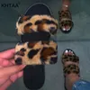 Frauen Sommer Hausschuhe Sexy Pelz Plüsch Leopard Damen Wohnungen frauen Rutschen Outdoor Casual Weichen Bequemen Weibliche Frau Schuhe 2020