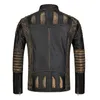 Vendita calda giacche di pelle AVIREXFLY slim fit vintage nero bovino pelle bovina colletto alla caviglia collo uomo lavato giacche moto