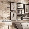 Classic vintage nostalgic Wood grain poster TV Background Wall paper Cafe Internet Cafe Graffiti Korea Korean Poster Wallpaper