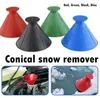 Ny hushållning Magic Window Windshield Car Ice Scraper Cone Shaped Funnel Snow Remover Tool 4 Färger Sn07
