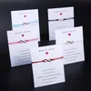 Bracelet d'amitié réglable pour les amoureux cadeau Infinity BFF faire un souhait Bracelet femmes hommes chaîne rouge Couple Bracelets bijoux cadeau