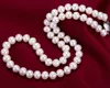 Mooie 9-10mm Natuurlijke Zuidzee White Pearl Necklace 925 Silver Clasp Gratis Armband Oorbellen