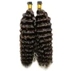 Italian keratin Stick I TIP Human Hair Extensions 4 Dark Brown Pre Bonded Stick Virgin Peruvian Deep Wave Remy Hair Extensions Fr9126498