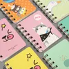 Cartoon Animals Spiral Mini Notebook Printed Cute Cat Face Students Notebook Coil Notepad Journey Diary Office Notebooks VT1511