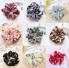 78 stijlen dame meisje haar scrunchy ring elastische haarbanden pure kleur luipaard plaid grote darm sport dance scrunchie haarband