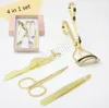 Multicolor Rose Goud Rvs Wenkbrauw Scissor 3D Mink Wimper Pincet Wimpers Curler Haar Trimmen Make Set Make Tools Kits