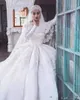 Luxury Muslim Wedding Dresses Long Sleeve Lace Ball Gown Bridal Gowns Dubai Saudi Arabia Said Mhamad Wedding Gowns Custom Made 2847