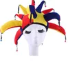 Halloween cosplay clown hat festival Costume party props kids adult Halloween headgear funny clown cap stipe Carnival hats