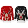 Sweety Christmas Reindeer Sweater Printed Women Women Oneck Long Sleeve Tops Womens Autumn Winter Holiday Party Cashal Complements7959603