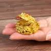 Фэн-шуй жаба деньги LUCKY Fortune богатство китайская золотая лягушка жаба монета украшения домашнего офиса настольные украшения Lucky YLM9769