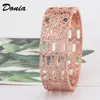 Donia jewelry luxury bangle European and American fashion exaggerated classic animal copper micro-inlaid zircon bracelet ring set women's designer gift