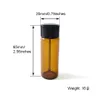 65mm Clear/Brown Glass Wax oil Storage Vial Spice Pill Box Snuff Snorter Herb Tobacco Bottle Smoking Accessories Tool