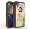 Hybride Defender Robot Shockproof Phone Case voor iPhone 11Promax XS MAX XR 8 7 Plus Cover Marble Design Full Body Protector