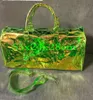 Laser Flash PVC Designer Handbags 50cm Transparent Duffle Bags Brilliant Colour Luggage Travel Bag Crossbody Shoulder Handbag Tie Dye 220