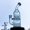 Mini Water Glass Bong 12 Arms Tree Perc Small Oil Dab Rigs Double Tree Percolator Water Pipes 14mm Female Joint With Bowl