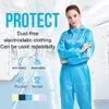 Anti-static Clothing Dammfri Workshop Woven Work Kläder Mat Damm Kläder Siamese Hooded Factory Intimt Protection