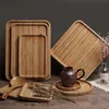 Round Square Wood Plate Dish Sushi Platter Dish Dessert Biscuits Plate Dish Tea Server Tray Cup Holder Pad 12 Storlekar Customizable DBC VT0406