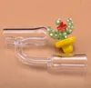 Ronde Bottom Van 20mm Quartz Banger 45 ° / 90 ° 10mm 14mm 18mm Mannelijke Vrouwelijke Quartz Banger Nagels met Cactus Carb Cap voor Glass Bongs