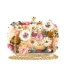 Minaudiere Flower Bedeed Jewelry Clutch Bags 멋진 숙녀 웨딩 신부 지갑 이브닝 가방 핸드백 여성 크리스탈 파티 저녁 식사 pa310x