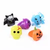 LED -verlichte speelgoed knipperende vingerring Halloween speelgoed decoratieve rekwisieten feestaccessoires pumpkin spin bat spin schedel ringen gloedspeelgoed geschenken