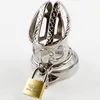 Volwassen BDSM Seksspeeltje, Rvs Mannelijke Fetish Kuisheidskooi riem, Cock Cage, Maagdelijkheid Lock, penis Ring, Prikkeldraad Anti-off Ring