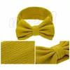 Moda Królik Dziecięcy Uszy Włosów Zespół Włosów Europejski I Amerykański Dziecko Solidna Kolor Bow Pałąk Modna Bowknot Headband T9i00258