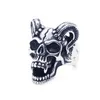 Free Shipping size 7-13 New Arrival DEMON VAMPIRE Ring 316L Stainless Steel Jewelry Men Boys Punk Style Skull Ring