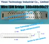 Puente EDM de alambre L = 580x480x90x22 + 5Lmm, puente de corte de alambre de precisión 580Lmm (acero inoxidable 440) puente de herramientas edm jig para máquina de electroerosión por hilo