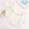 Keelorn Baby Girls Rompers Newborn Baby Girls Long Sleeve Romper Hat Jumpsuit Spring Kids Outfit Clothes 2pcs Romper1