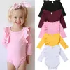 Baby Fly sleeve romper 2019 Spring Autumn infant ruffle Jumpsuits fashion Boutique Kids Climbing clothes C6013