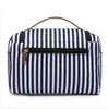 HBP Navy Striped Cosmetic Bags Canvas Pouch Women Clutch Makeup Storage Bag