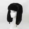 Cappello da bombardiere di Purmere per donne russo Ushanka Black Trapper Cappello femmina orecchie da sci inverno caldo Gorros Mujer Invierno7752428