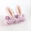 Ins vrouwen bunny oren haarband super schattige stof make-up gezicht wassen haarband dames meisje designer haaraccessoires 6 kleuren ly12