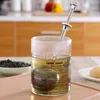 Flexibele thee-infuser met handvat lepel SS304 kogelfilter roestvrij stalen zeef SS mesh tas bloem roer keukengereedschap