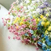 الزهور الاصطناعية الملونة gypsophila طويل الجذعية الزهور وهمية باقة بابيس التنفس الحرير الزهور حفل زفاف المنزل الديكور EEA295