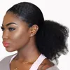 AFRO Ponytail Extension Extensions Kinky Churely 4C пони хвост натуральный 100% девственница REMY бразильский удлинитель для волос и хвостики для черных женщин 120г