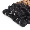 Ombre Blonde Wasserwellen-Haarbündel, peruanisches lockiges Haar, 1B/27, Honigblond, 25,4–61 cm, 3/4 Stück, 100 % Remy-Echthaarverlängerungen