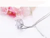 Groothandel 925 zilveren prinses kroon hanger ketting hoge kwaliteit Zwitserse kristal vrouwen crystal sieraden doos ketting kroon ketting