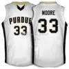 Purdue Boilermakers College Terone Johnson # 0 Robbie Hummel # 4 E'Twaun Moore # 33 Maglia da basket retrò da uomo Numero personalizzato cucito Nome