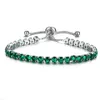 Nouveau bracelet de tennis rond pour femmes Bracelets de charme en zircone en or rose en or rose