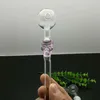 Pipe à fumer en verre Narguilé à eau Cuisinière directe en verre squelette de couleur Spot