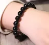 Natural Stones Schorl Bracelet Black Tourmaline Crystal Quartz Round Bead Men Women Bracelet Healing Energy Gift Lucky Jewelry