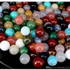 Natural Gemstone Crystal Semi-precious Stones Without Holes Round Beads Agate Opal Turquoise Malachite Pink Quartz Whole155J