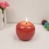 Simulación de regalo creativo, velas artificiales en forma de manzana, decoración para fiesta de boda