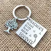 Teacher's Day Letter Stainless Steel Women Men Keychains Couple Lover Key Chains Key Ring Promotion Celebration Gift